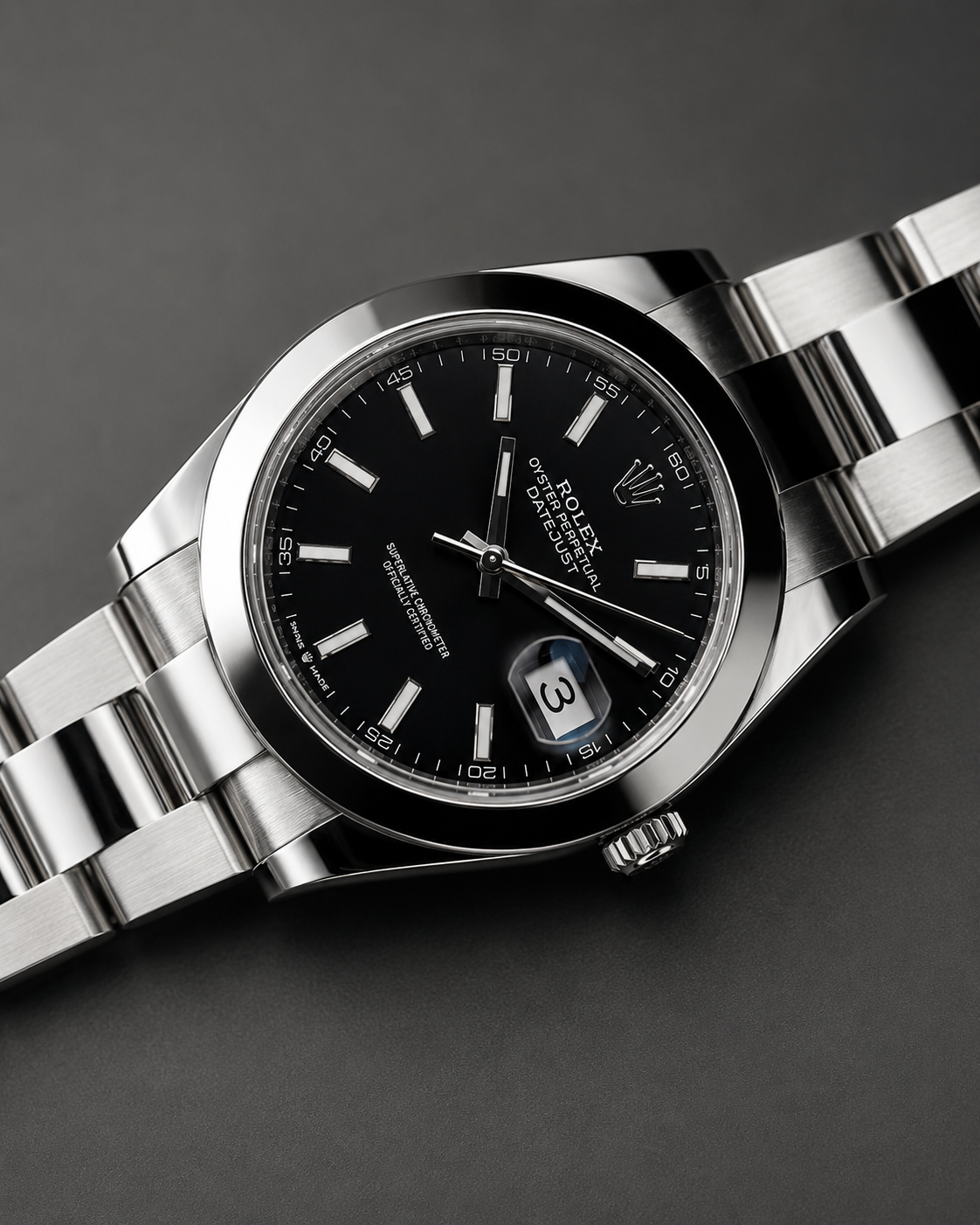 ⌚ Luxury Black Dial Rolex – With Free Box