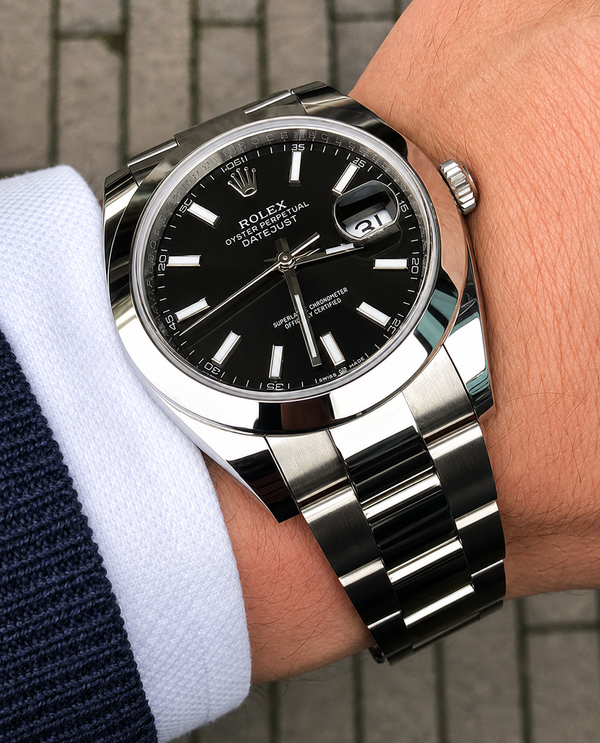 ⌚ Luxury Black Dial Rolex – With Free Box