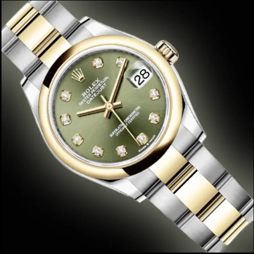 ⌚ Rolex Green Dial Two-Tone Luxury Watch | Gold & Silver Datejust Style 💚✨