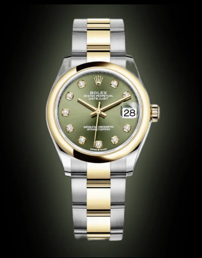 ⌚ Rolex Green Dial Two-Tone Luxury Watch | Gold & Silver Datejust Style 💚✨